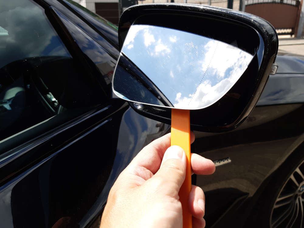 Auto Rückansicht Linke Seite Beheizte Spiegelglas mit Trägerplatte